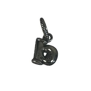 Brighton Letter B Charm | Silver Tone Initial Pendant | Alphabet Jewelry